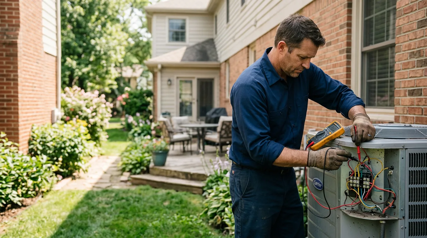 HVAC technician working near Dendron, VA